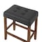 Alaterre Furniture Madison Backless Counter Height Stool True Walnut Finish with Black PU AVMA2170 - alternate 7